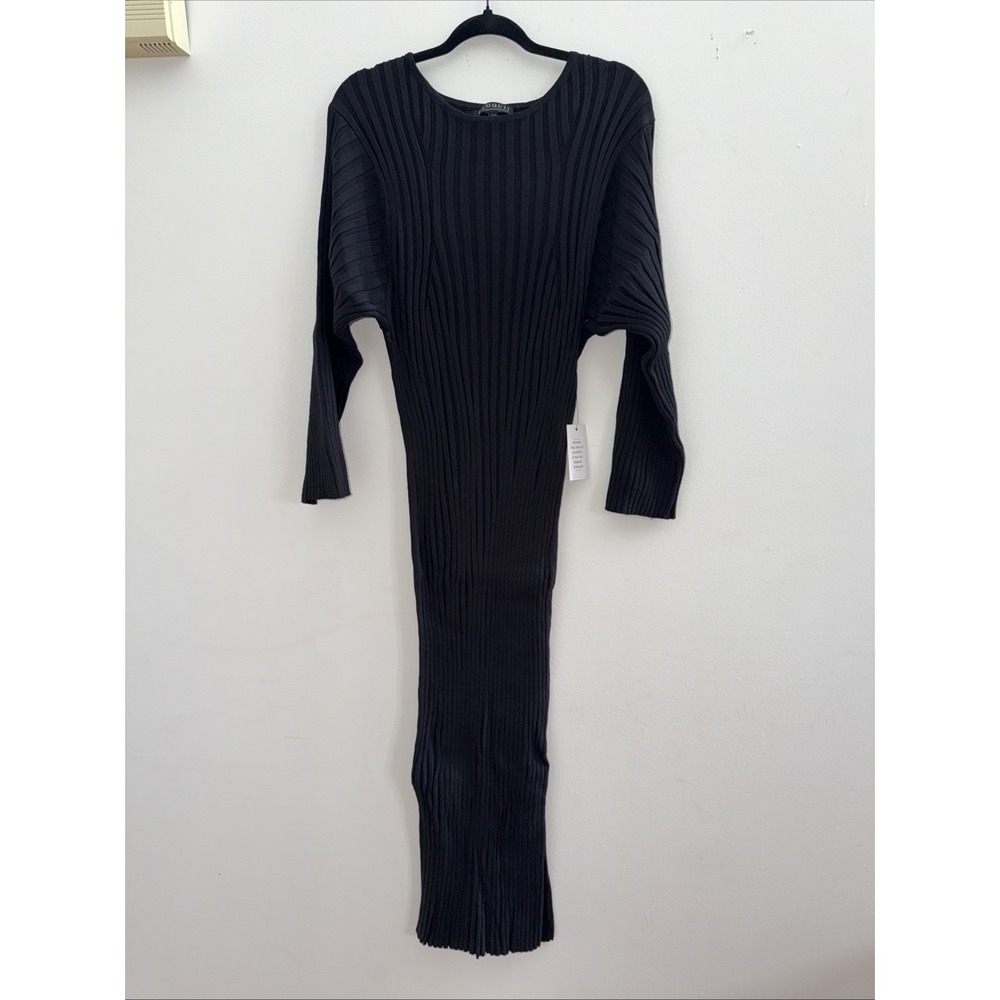Eloquii‎ Black Long Ribbed Dress Size 22/24 New With Tags Sweater Dress